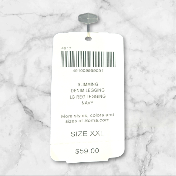 NWT Soma Slimming Black Leggings Size Xtra Xtra Large (XXL) B40 - Picture 2 of 6